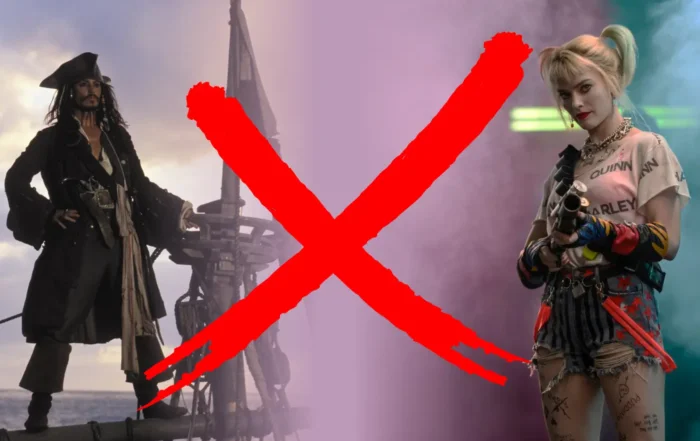 Johnny Depp als Jack Sparrow und Margot Robbie als Harley Quinn