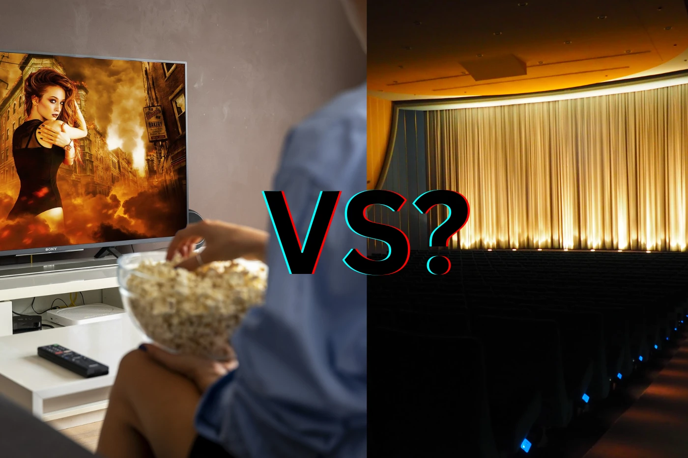 Heimkino vs. Kino Vergleichsbild