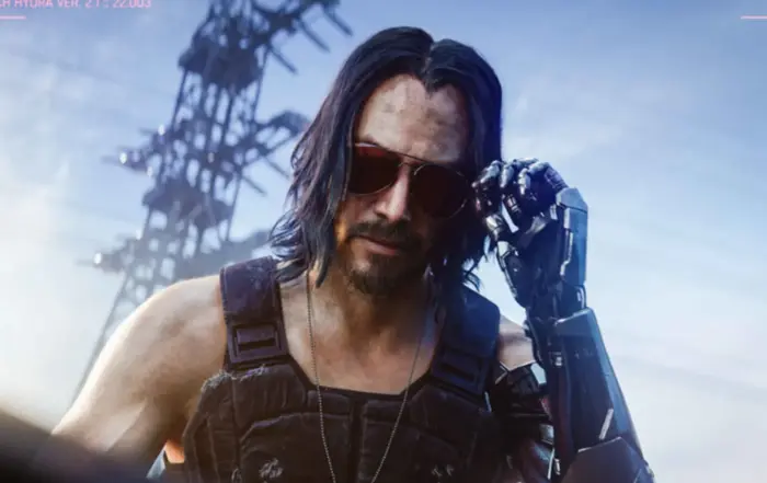 Szene aus Videospiel "Cyberpunk 2077"